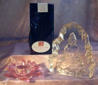 Guan Yin innere Stille Set - Glasrelief  Guanyin & Ti...