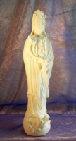Guan Yin Statue mittel  -  30 cm chin. weißes Porzellan in Geschenkbox
